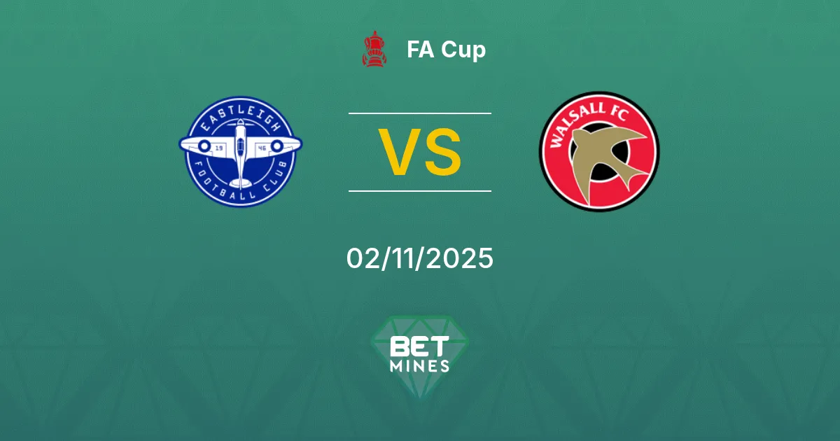 Eastleigh vs Walsall Prediction: Match Preview and Analysis | FA Cup 02-11-2025