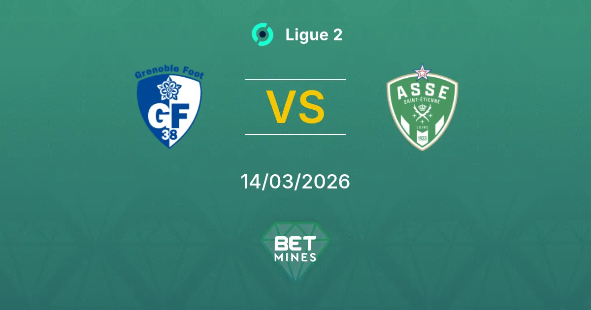 Grenoble Foot 38 vs Saint-Étienne Prediction: Match Preview and Analysis | Ligue 2 14-03-2026