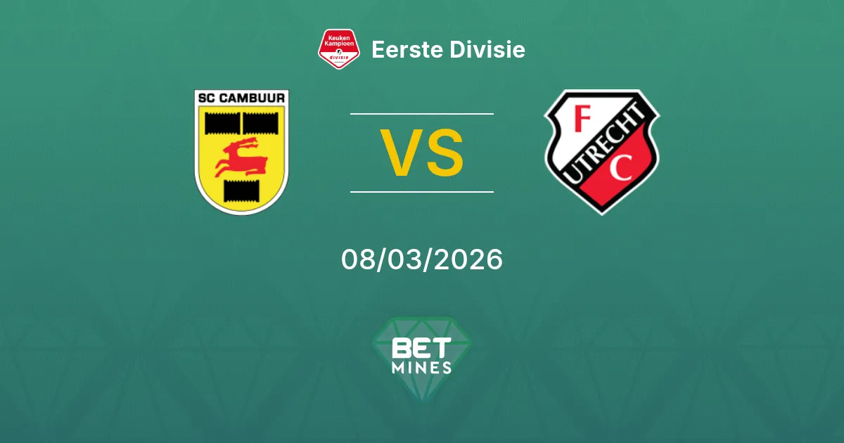 SC Cambuur vs Jong FC Utrecht Prediction: Match Preview and Analysis | Eerste Divisie 08-03-2026