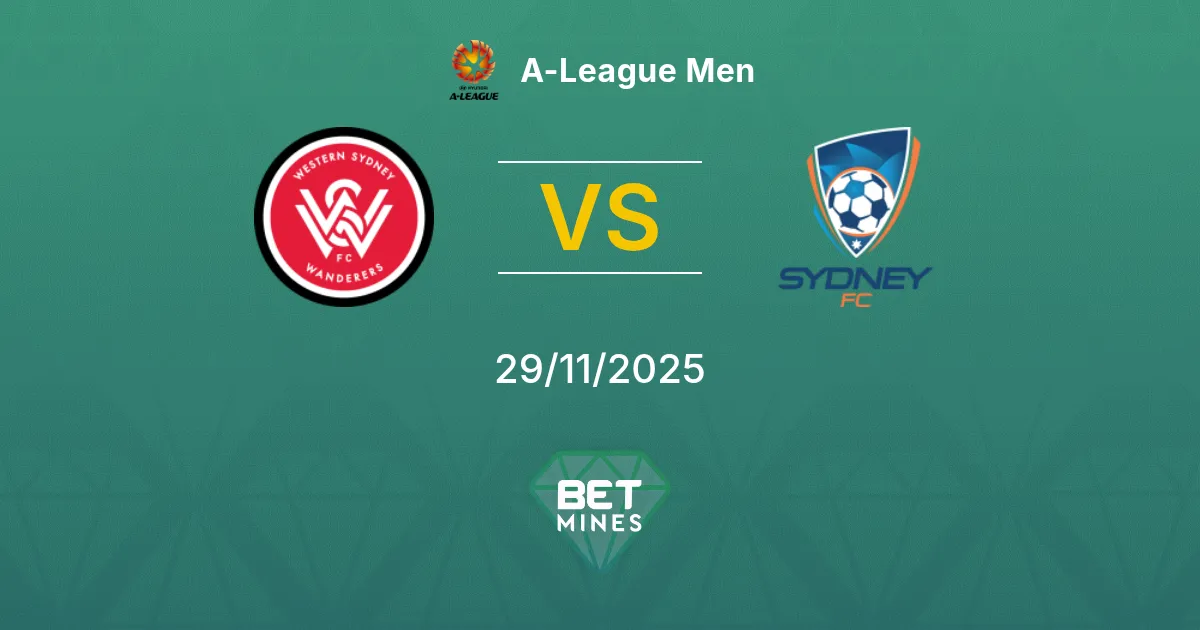 Western Sydney Wanderers vs Sydney Prediction: Match Preview and Analysis | A-League Men 29-11-2025