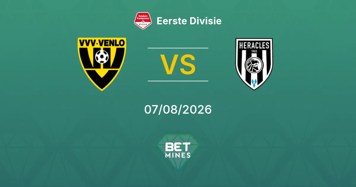 Palpite VVV-Venlo x Heracles Almelo: Prévia e Análise da Partida | Eerste Divisie 07-08-2026
