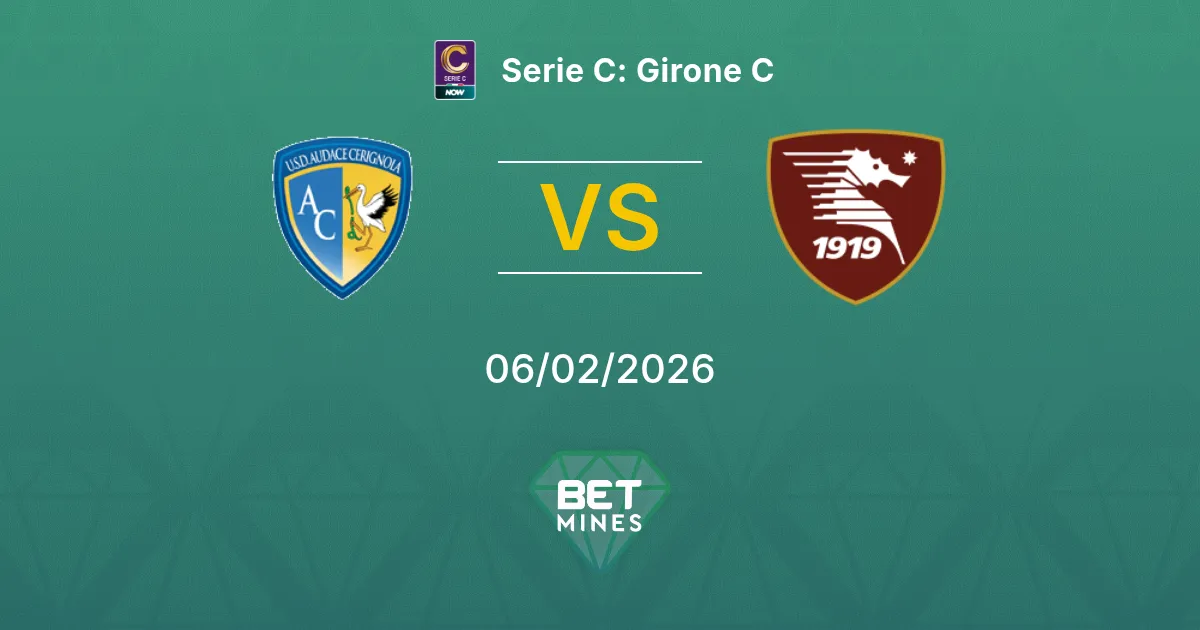 Audace Cerignola vs Salernitana Prediction: Match Preview and Analysis | Serie C: Girone C 06-02-2026