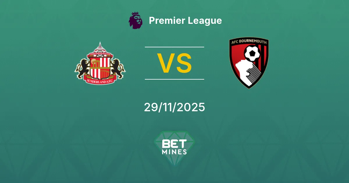 Sunderland vs AFC Bournemouth Prediction: Match Preview and Analysis | Premier League 29-11-2025