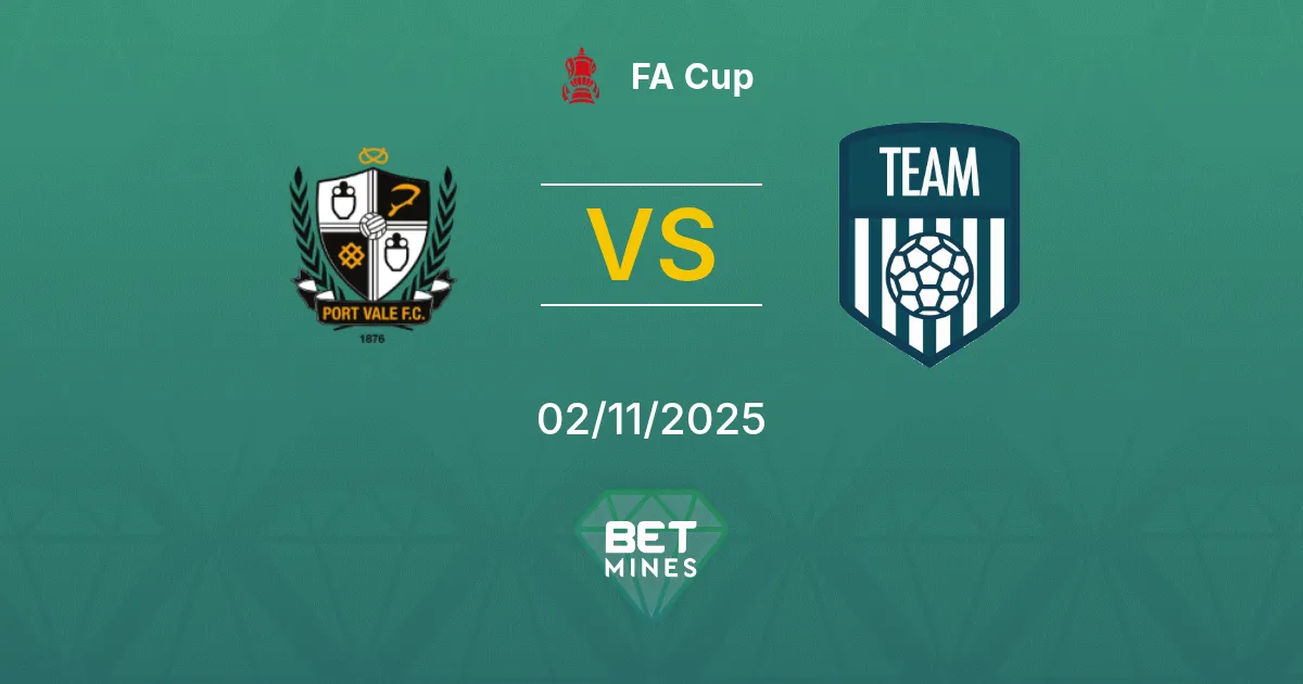 Port Vale vs Maldon & Tiptree Prediction: Match Preview and Analysis | FA Cup 02-11-2025