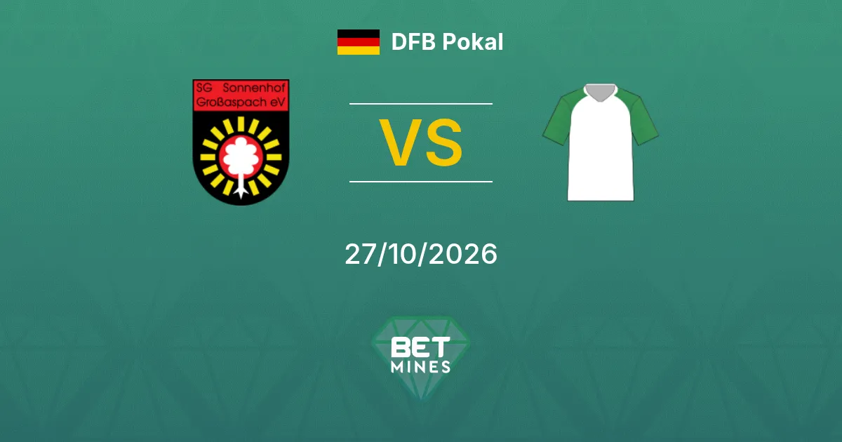 Sonnenhof Großaspach x FC Augsburg Palpite: prévia e análise da partida | DFB Pokal 27-10-2026