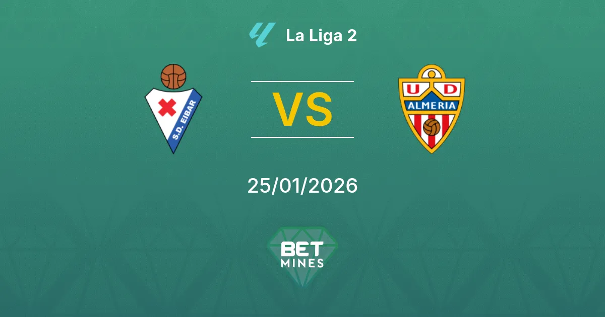 SD Eibar vs Almería Prediction: Match Preview and Analysis | La Liga 2 25-01-2026