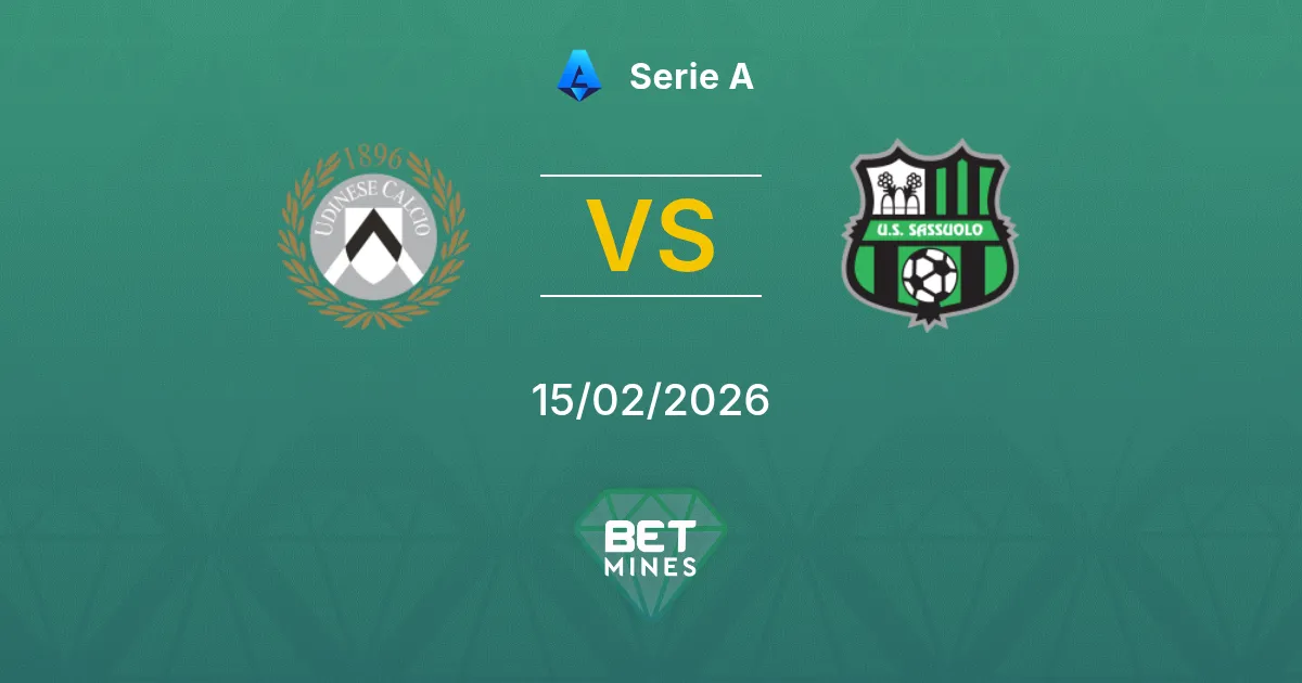 Udinese vs Sassuolo Pronóstico: Previa y Análisis del Partido | Serie A 15-02-2026