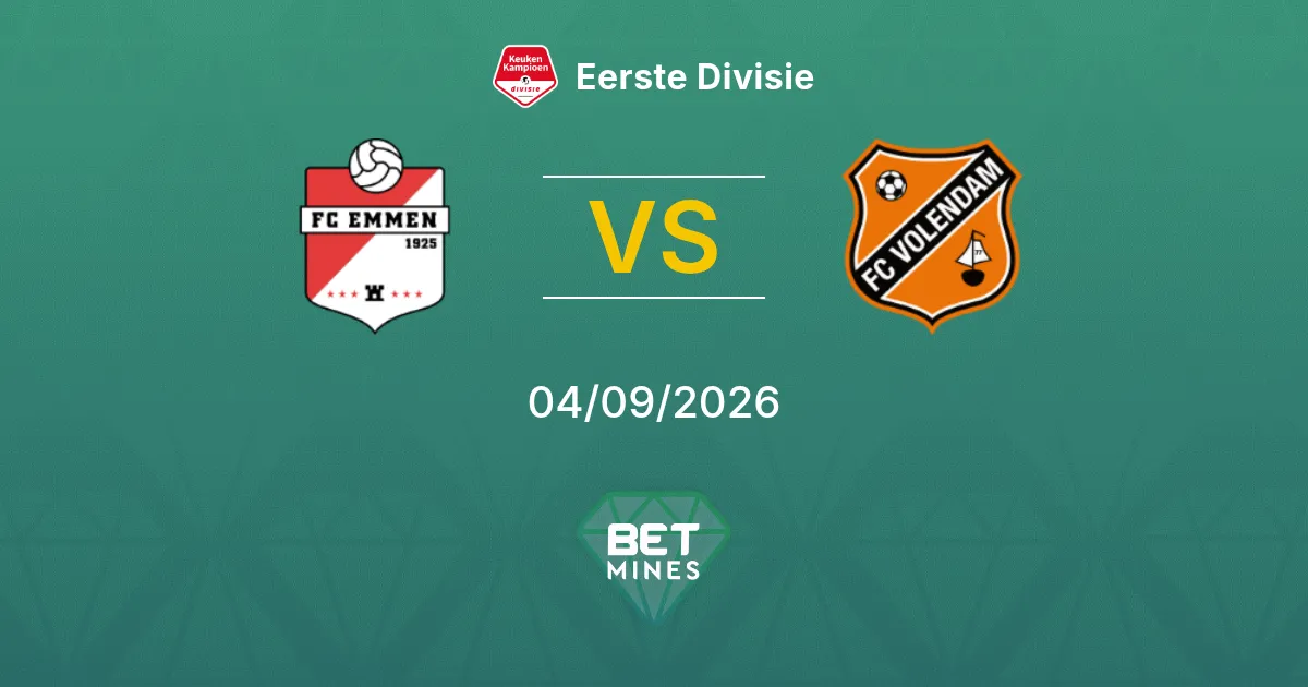 Pronostico FC Emmen vs FC Volendam: Anteprima e Analisi della Partita | Eerste Divisie 04-09-2026