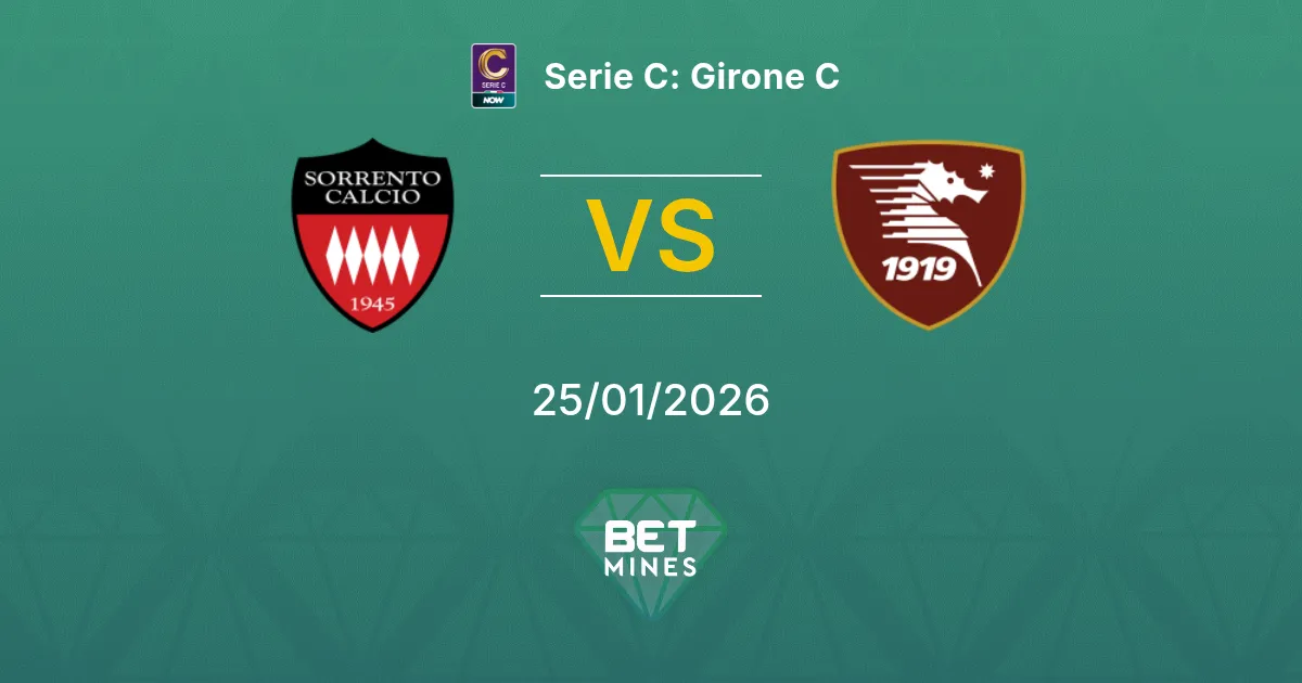 Sorrento vs Salernitana Prediction: Match Preview and Analysis | Serie C: Girone C 25-01-2026