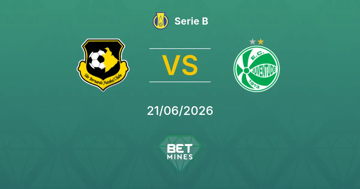 São Bernardo vs Juventude Pronostic : Aperçu du Match et Analyse | Serie B 21-06-2026
