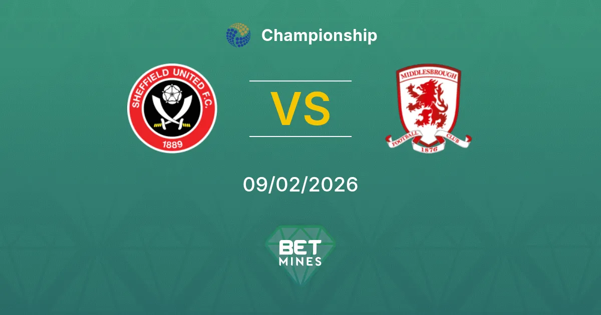 Sheffield United vs Middlesbrough Prediction: Match Preview and Analysis | Championship 09-02-2026