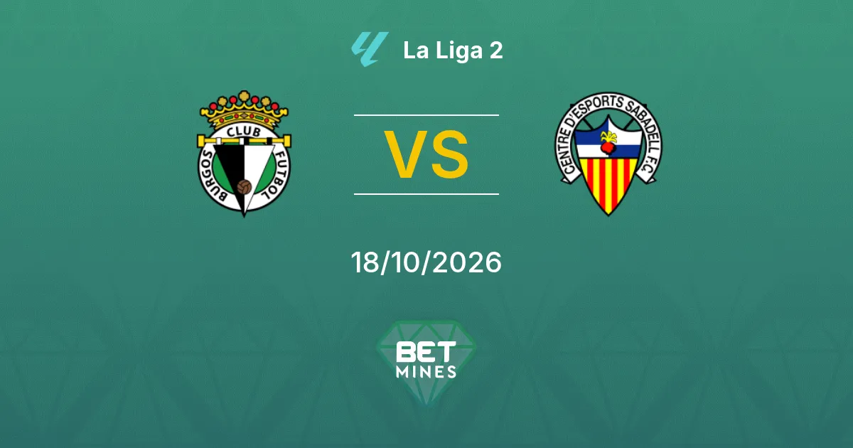 Burgos x Sabadell Palpite: Prévia e análise da partida | La Liga 2 18-10-2026