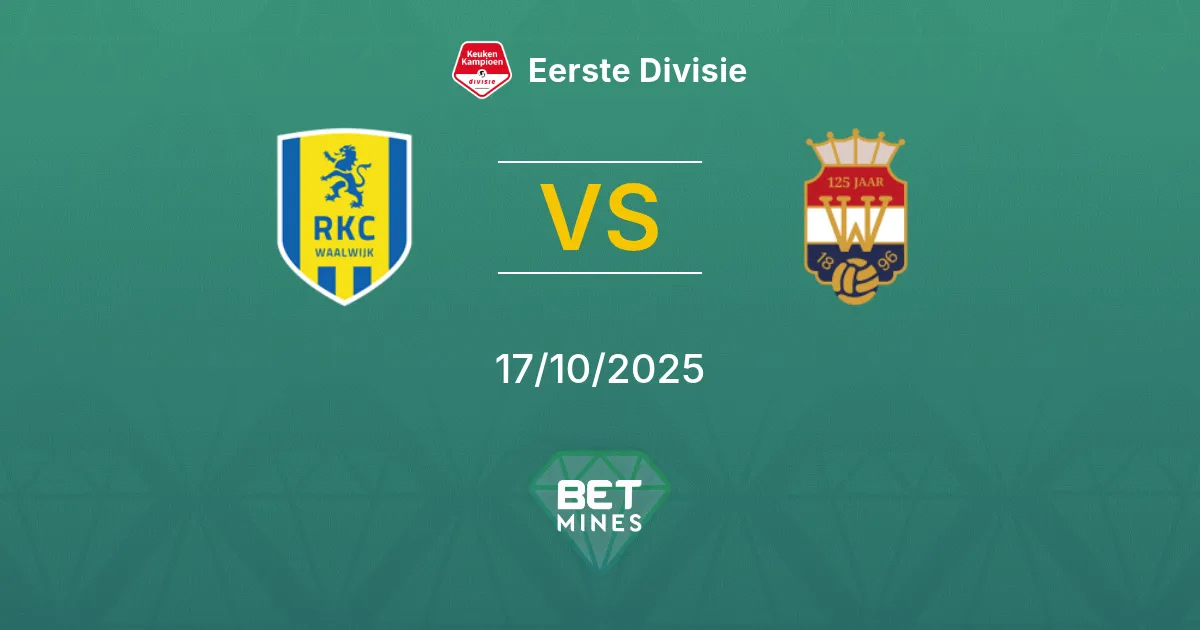 RKC Waalwijk vs Willem II Pronostico: Anteprima e Analisi della Partita | Eerste Divisie 17-10-2025