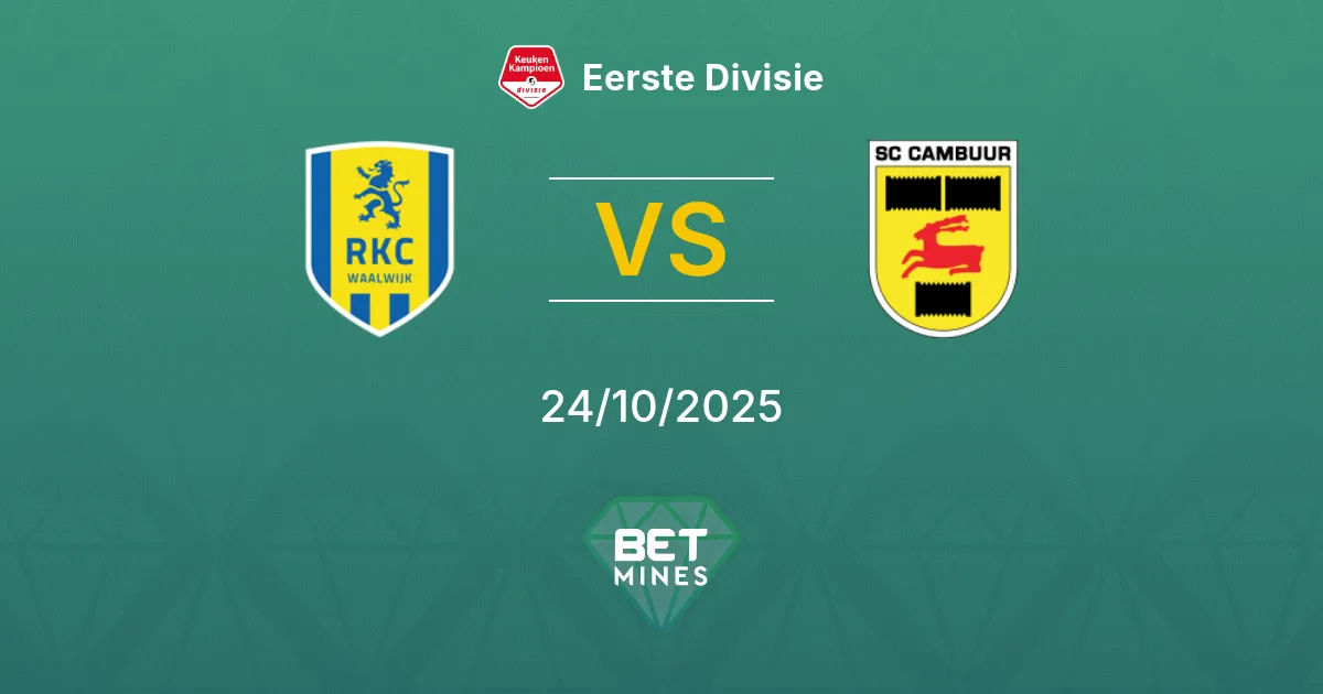 RKC Waalwijk vs SC Cambuur Pronostico: Anteprima e Analisi della Partita | Eerste Divisie 24-10-2025