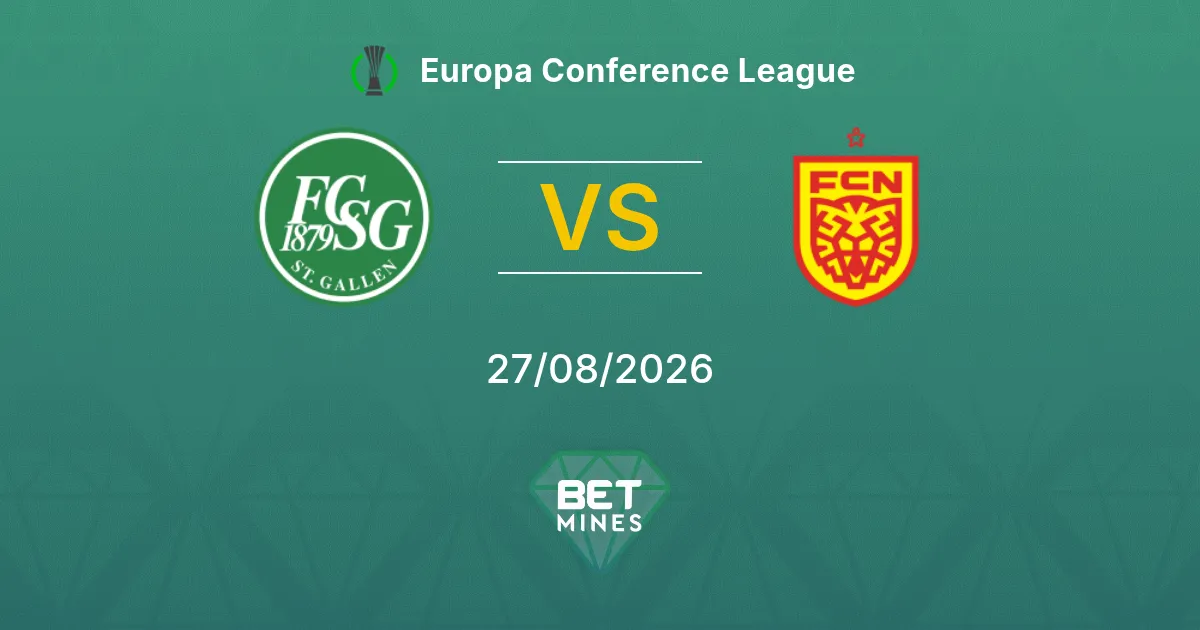 Pronóstico St. Gallen vs Nordsjælland: Previa y Análisis del Partido | Europa Conference League 27-08-2026