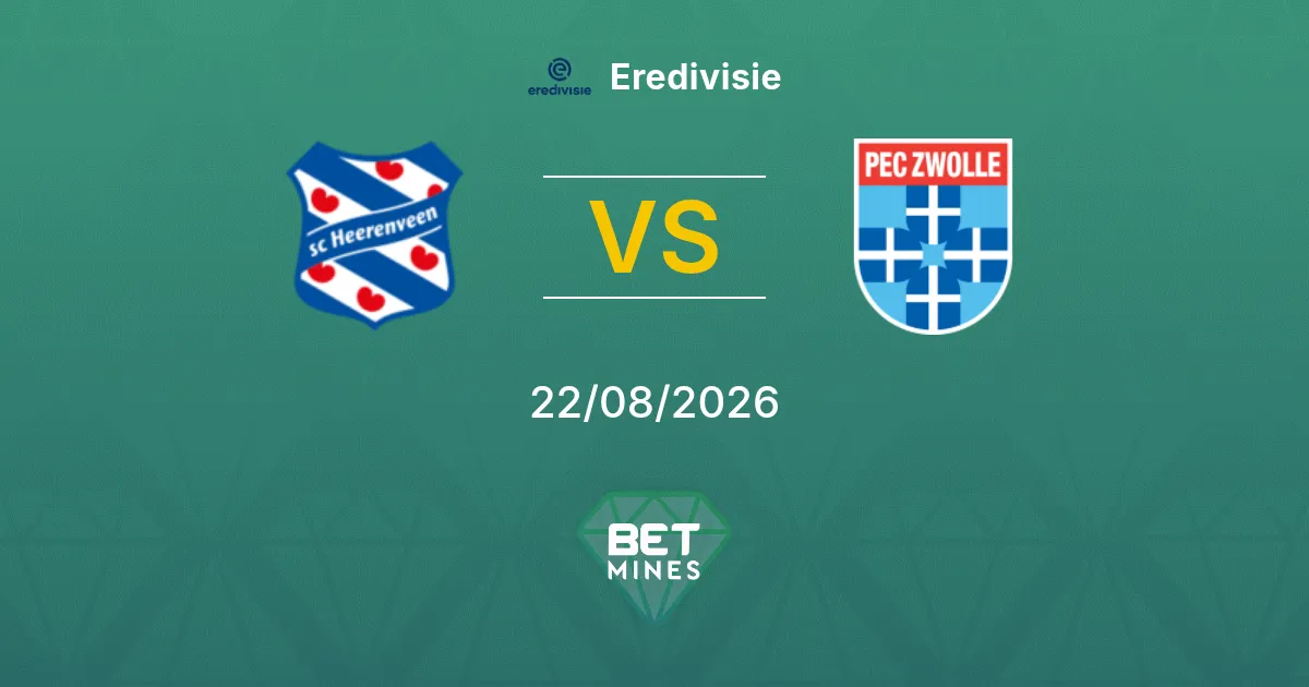Pronóstico SC Heerenveen vs PEC Zwolle: Previa y Análisis del Partido | Eredivisie 22-08-2026