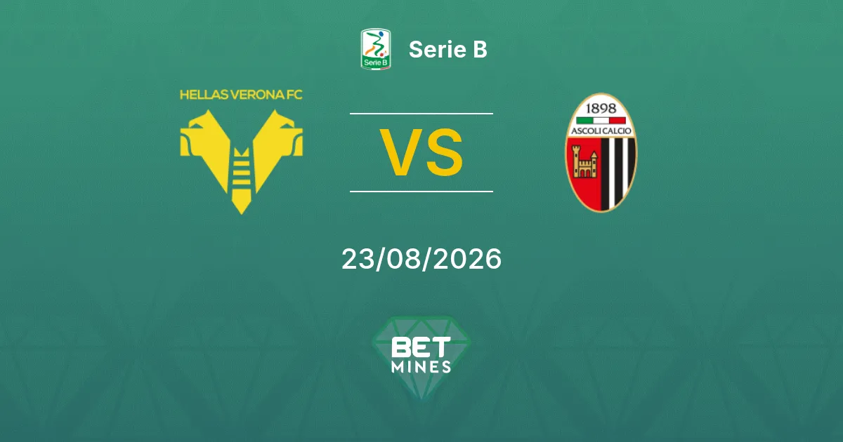 Hellas Verona vs Ascoli Prediction: Match Preview and Analysis | Serie B 23-08-2026