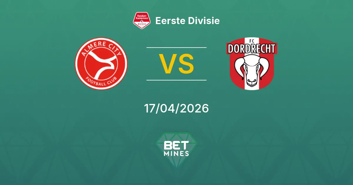 Almere City vs FC Dordrecht Pronóstico: Previa y Análisis del Partido | Eerste Divisie 17-04-2026