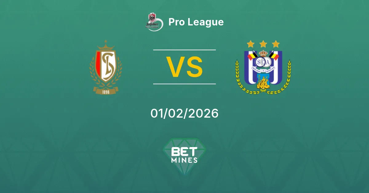 Standard Liège vs Anderlecht Prediction: Match Preview and Analysis | Pro League 01-02-2026