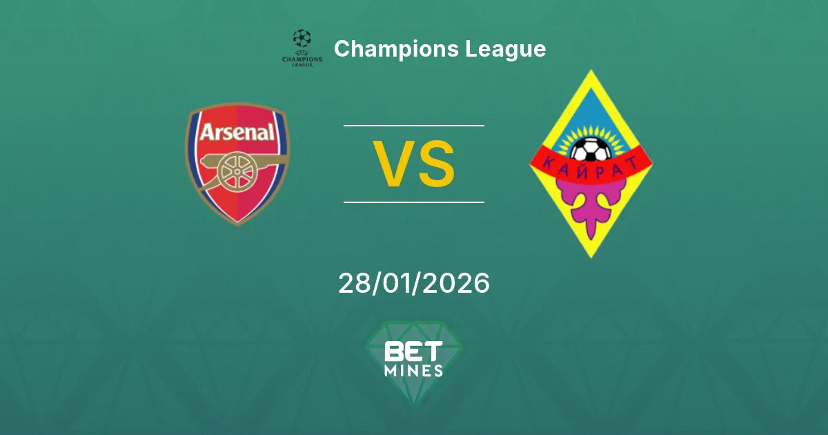Arsenal vs Kairat Prediction: Match Preview and Analysis | Champions League 28-01-2026