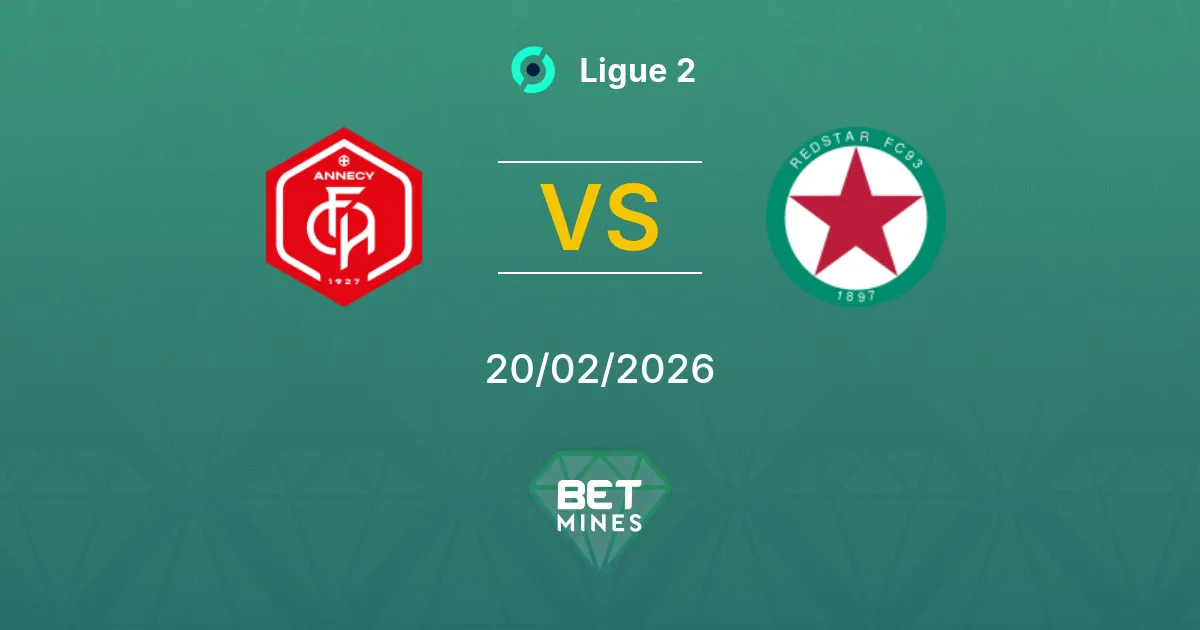 Annecy vs Red Star Pronostic : Aperçu et Analyse du Match | Ligue 2 20-02-2026