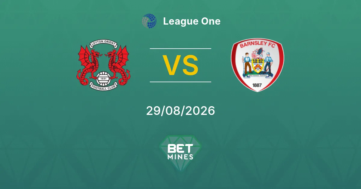 Leyton Orient x Barnsley Palpite: Prévia e análise da partida | League One 29-08-2026