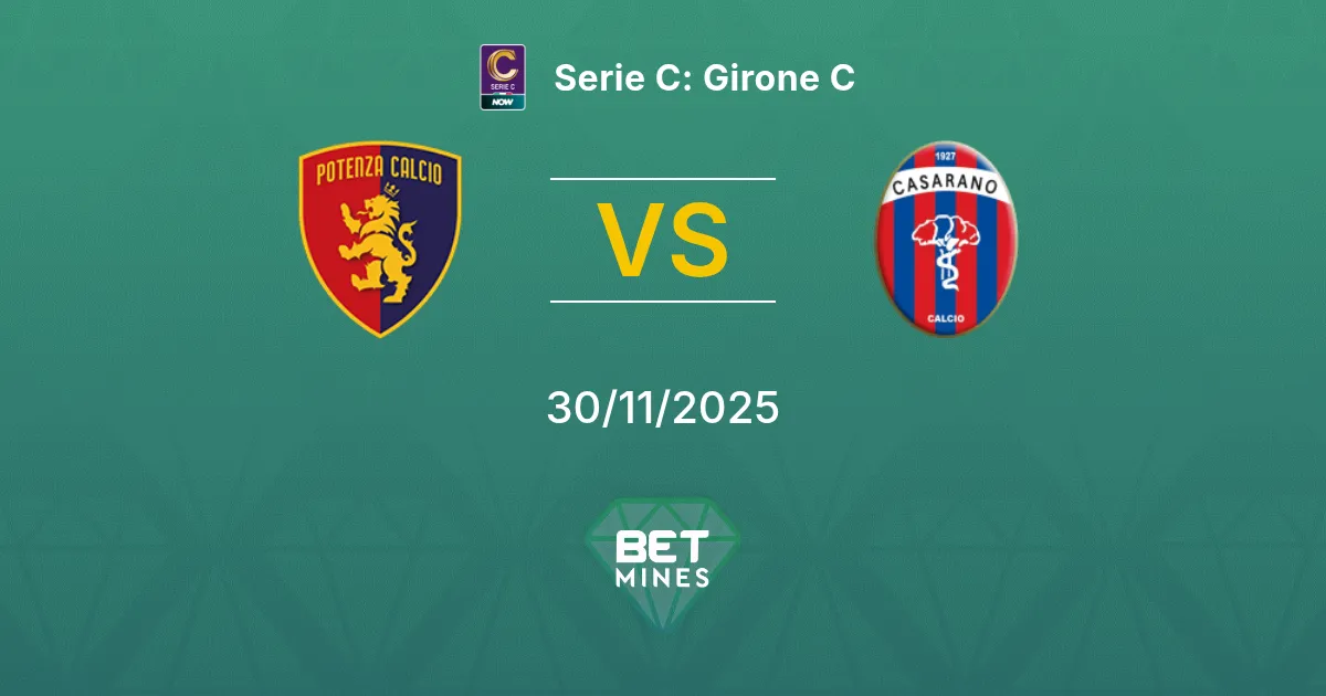 Potenza Calcio vs Casarano Prediction: Match Preview and Analysis | Serie C: Girone C 30-11-2025