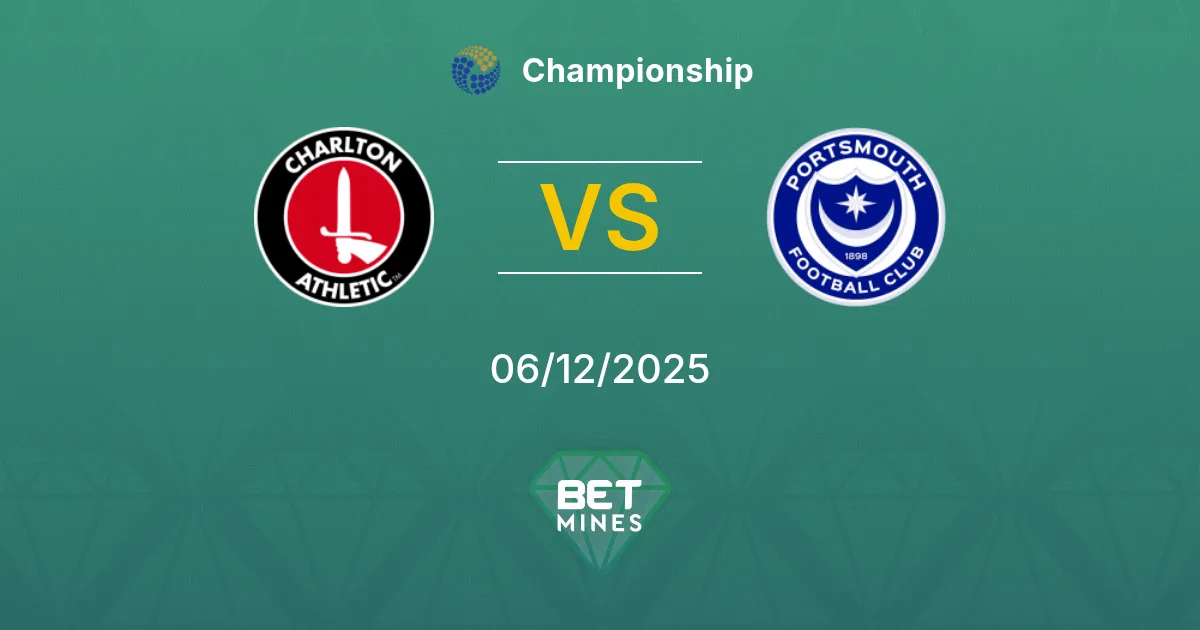 Charlton Athletic vs Portsmouth Prediction: Match Preview and Analysis | Championship 06-12-2025