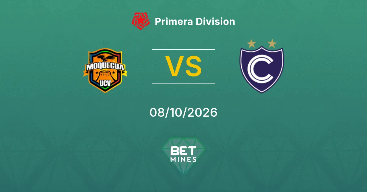 UCV Moquegua x Cienciano Palpite: prévia e análise da partida | Primera División 08-10-2026