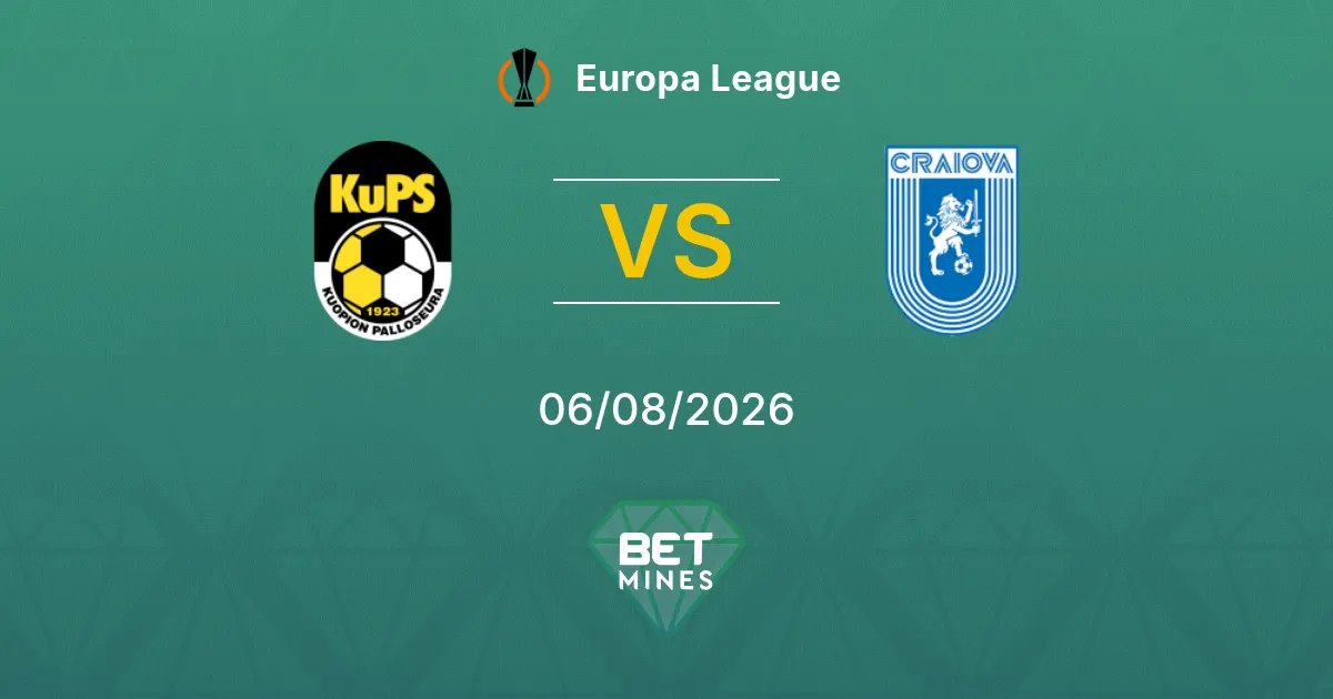 Pronóstico KuPS vs Universitatea Craiova: Previa y Análisis del Partido | Europa League 06-08-2026