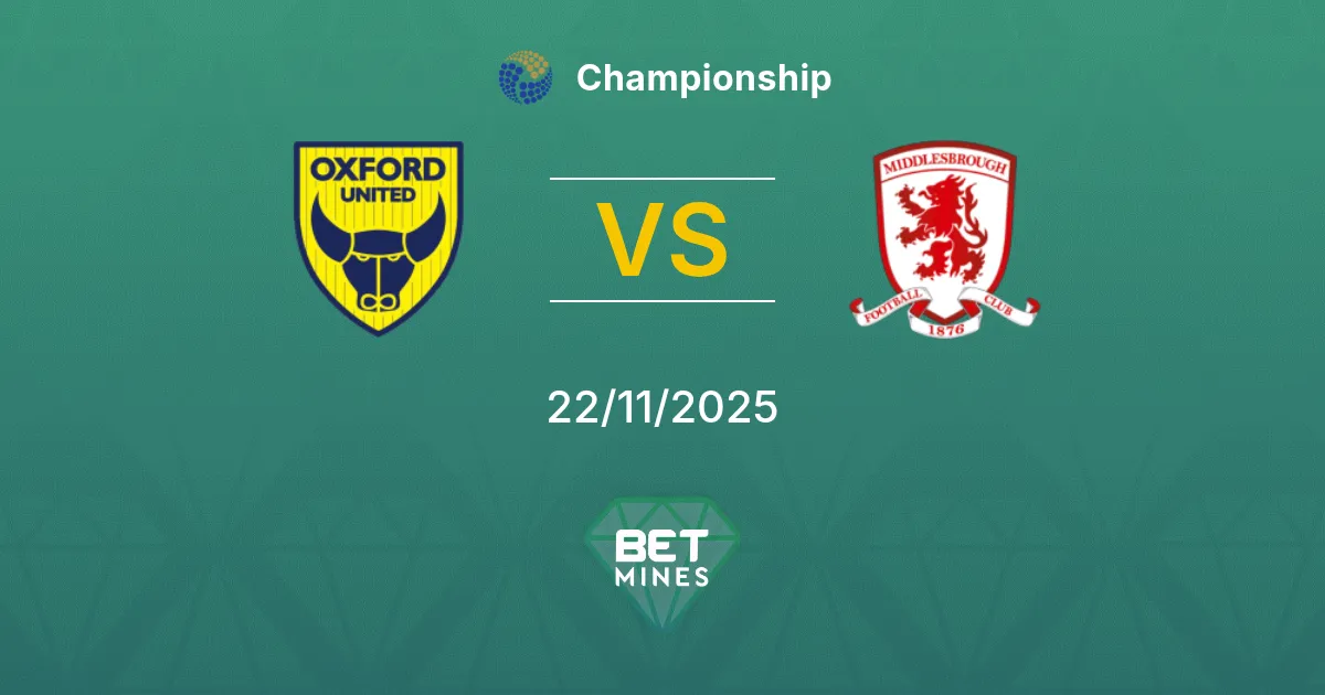 Oxford United vs Middlesbrough Prediction: Match Preview and Analysis | Championship 22-11-2025