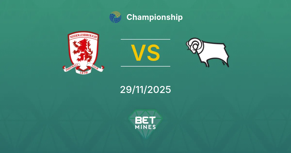 Middlesbrough vs Derby County Prediction: Match Preview and Analysis | Championship 29-11-2025