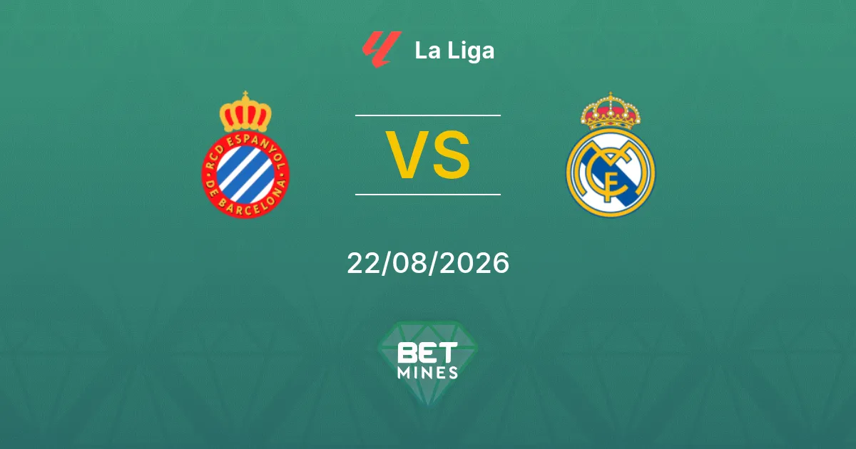 Espanyol vs Real Madrid Prediction: Match Preview and Analysis | La Liga 22-08-2026