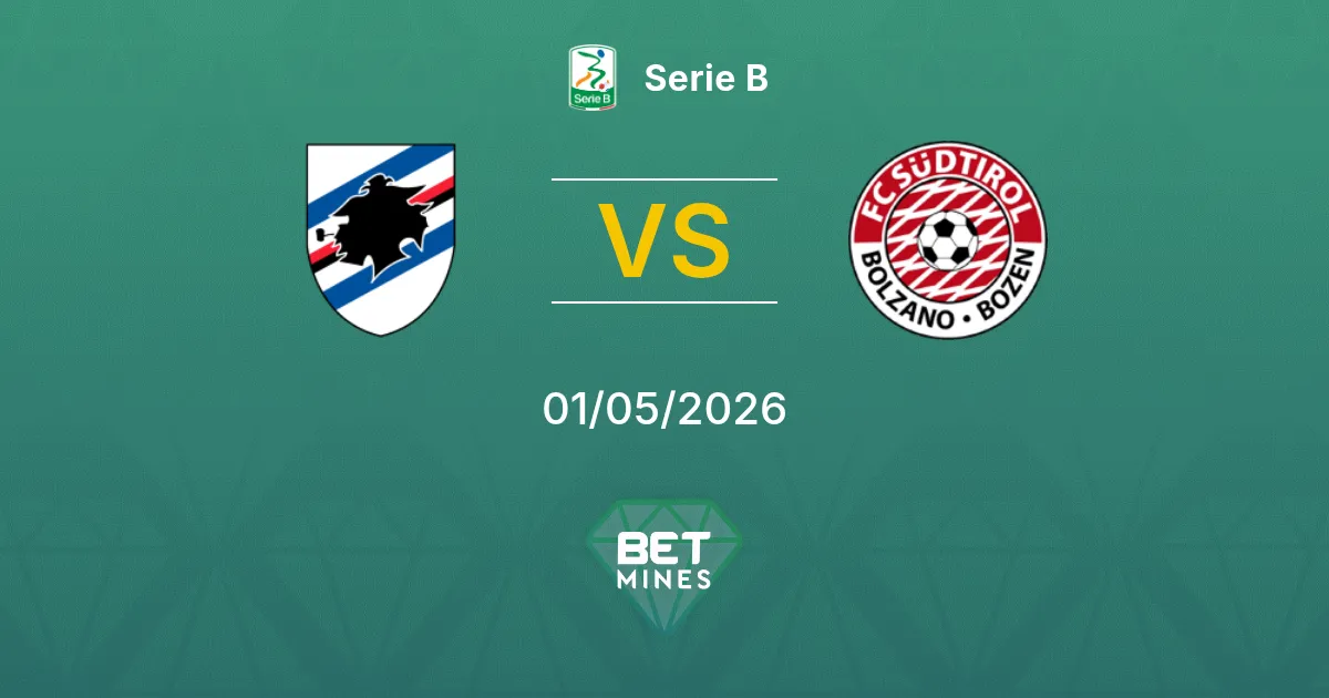 Sampdoria vs Südtirol Pronóstico: Previa y Análisis del Partido | Serie B 01-05-2026