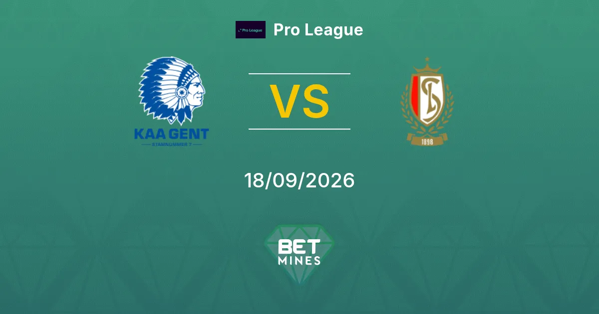 Palpite Gent x Standard Liège: Prévia e Análise da Partida | Pro League 18-09-2026