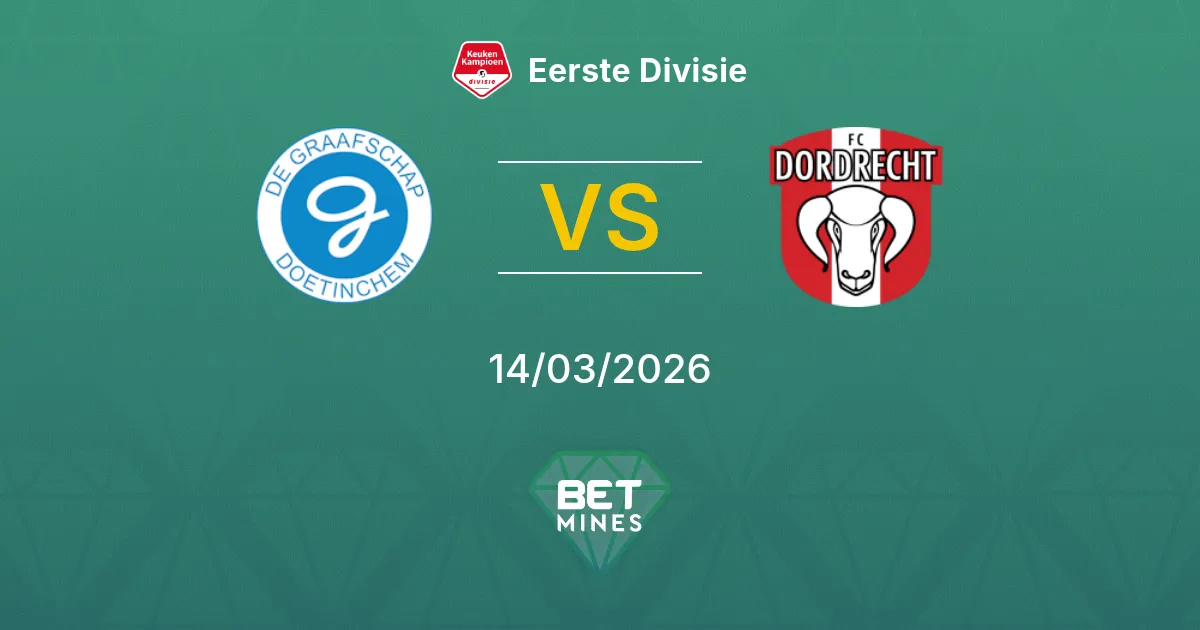 De Graafschap vs FC Dordrecht Prediction: Match Preview and Analysis | Eerste Divisie 14-03-2026