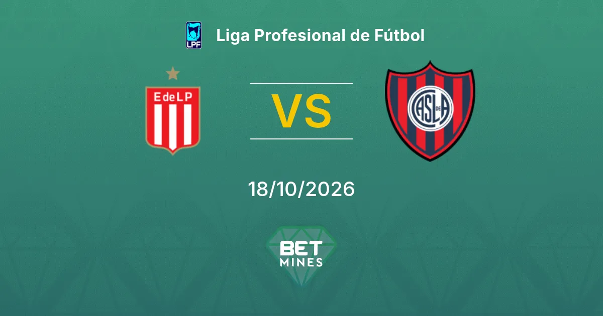 Estudiantes vs San Lorenzo Pronóstico: previa y análisis del partido | Liga Profesional de Fútbol 18-10-2026