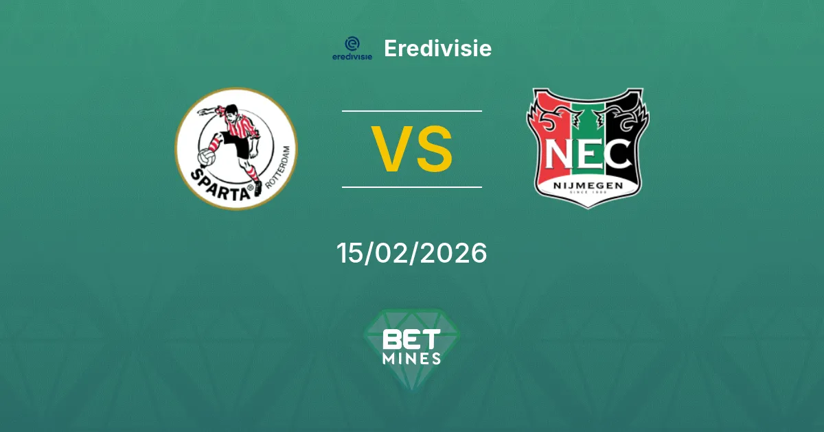 Sparta Rotterdam x NEC Nijmegen Palpite: Prévia e Análise da Partida | Eredivisie 15-02-2026