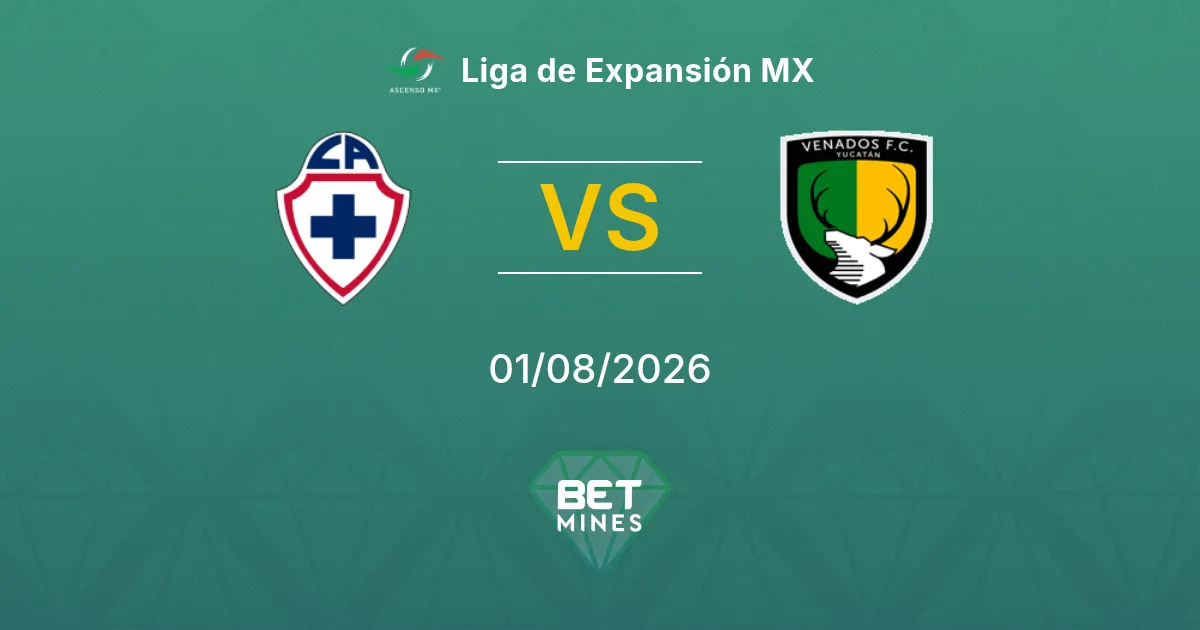 Pronostic Cruz Azul Hidalgo vs Venados : Aperçu et Analyse du Match | Liga de Expansión MX 01-08-2026