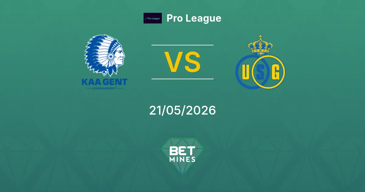 Gent x Union Saint-Gilloise Palpite: Prévia e Análise da Partida | Pro League 21-05-2026