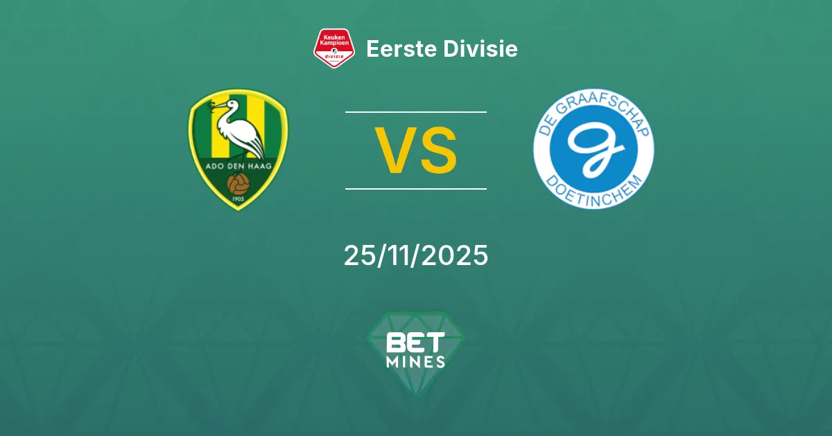 ADO Den Haag vs De Graafschap Prediction: Match Preview and Analysis | Eerste Divisie 25-11-2025