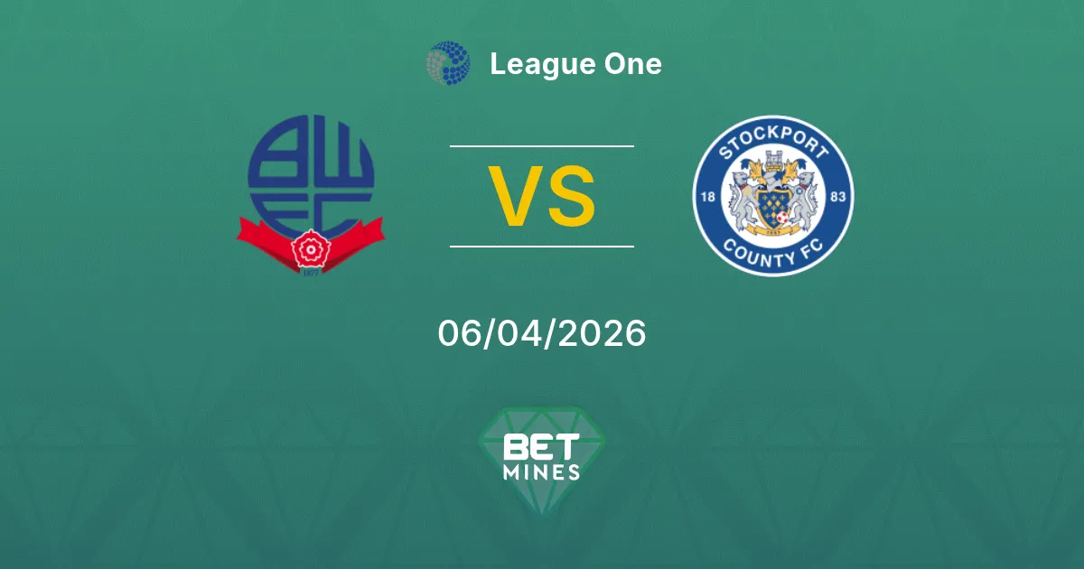 Bolton Wanderers vs Stockport County Pronóstico: Previa y Análisis del Partido | League One 06-04-2026