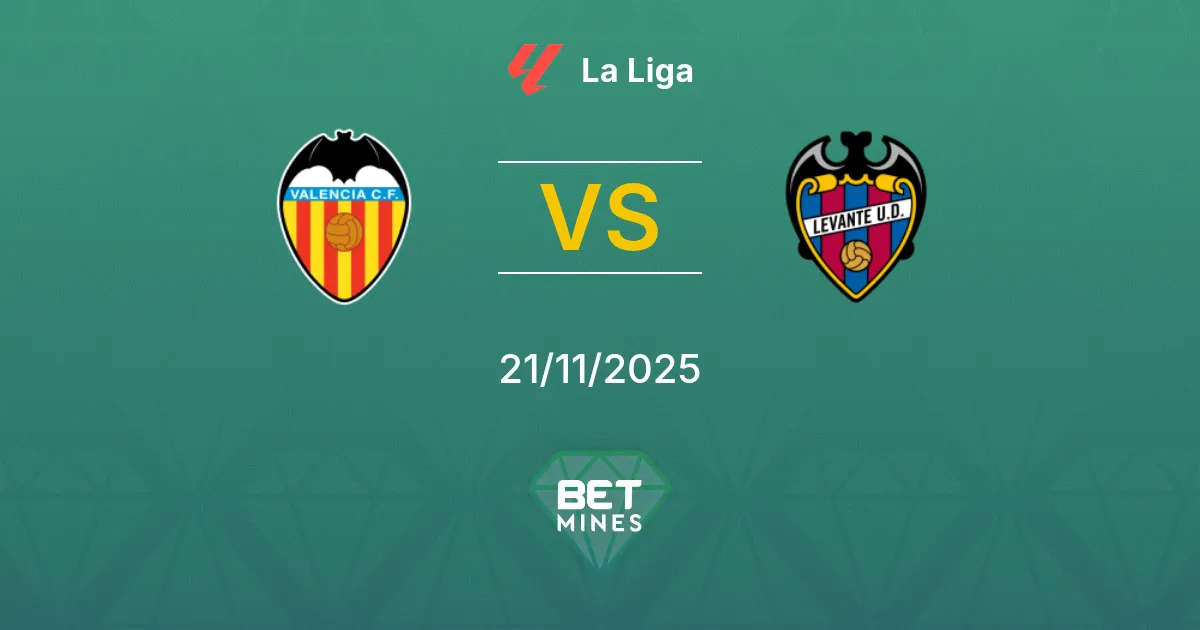 Valencia vs Levante Pronóstico: Previa y Análisis del Partido | La Liga 21-11-2025