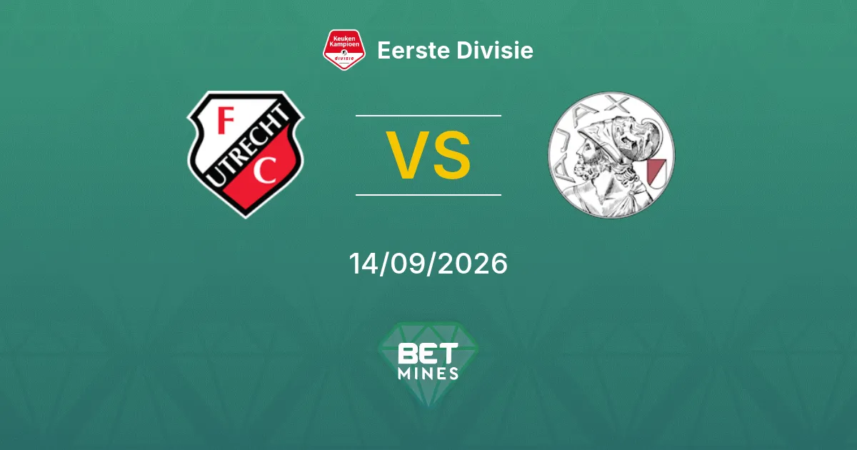 Jong FC Utrecht vs Jong Ajax Prediction: Match Preview and Analysis | Eerste Divisie 14-09-2026