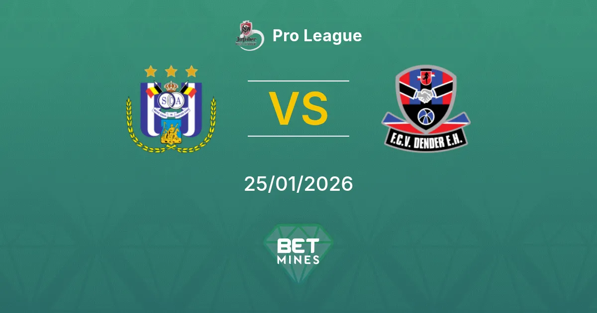 Anderlecht vs Dender Prediction: Match Preview and Analysis | Pro League 25-01-2026