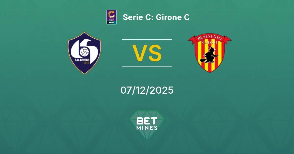 Cavese vs Benevento Prediction: Match Preview and Analysis | Serie C: Girone C 07-12-2025