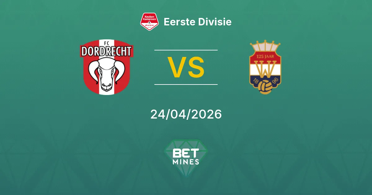 FC Dordrecht vs Willem II Pronostico: Anteprima e Analisi della Partita | Eerste Divisie 24-04-2026