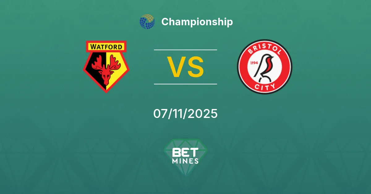 Watford vs Bristol City Pronostico: Anteprima e Analisi della Partita | Championship 07-11-2025