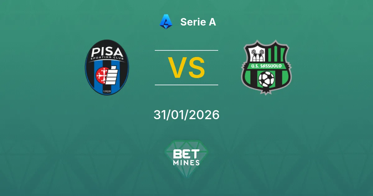 Pisa vs Sassuolo Prediction: Match Preview and Analysis | Serie A 31-01-2026
