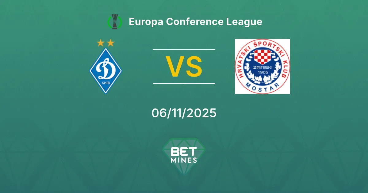 Dynamo Kyiv vs Zrinjski Prediction: Match Preview and Analysis | Europa Conference League 06-11-2025